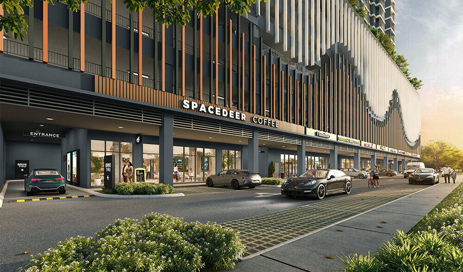 M Aurora retail podium and shop lots artist impression on Jalan Klang Lama